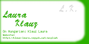 laura klauz business card